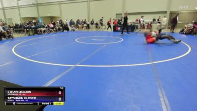 190 lbs 2nd Wrestleback (16 Team) - Ethan Osburn, Virginia Blue vs Tayshaun Glover, North Carolina