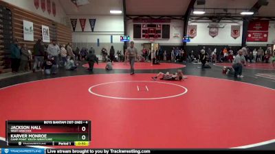 4 lbs Cons. Semi - Jackson Hall, West Hancock vs Karver Monroe, Camp Point Youth Wrestling