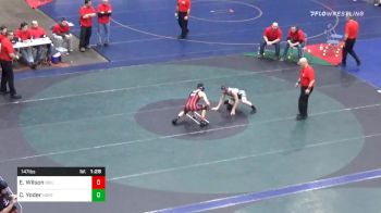 147 lbs 5th Place - Ean Wilson, Boiling Springs vs Connor Yoder, North Star