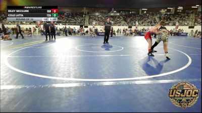 85 lbs Round Of 16 - Riley Mcclure, Raw Wrestling Club vs Cole Latta, Texas Elite Wrestling