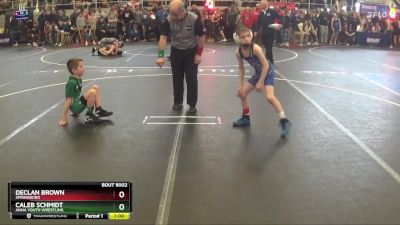 60 lbs Champ. Round 1 - Caleb Schmidt, Anna Youth Wrestling vs Declan Brown, Springboro