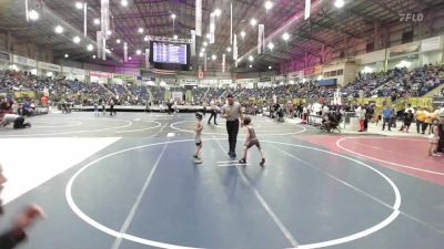 49 lbs Quarterfinal - Ryker Ostermiller, Little Warriors vs Rowyn Brethauer, Platte Valley Junior Wrestling