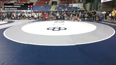 120 lbs Champ. Rd Of 128 - Nathanial Sanders, Indiana vs Isaac Apodaca, Washington