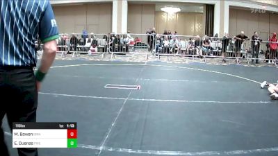 116 lbs Round Of 32 - Mason Bowen, Grindhouse WC vs Ethan Duenas, Friendly Hills WC