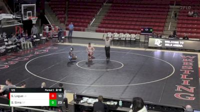 125 lbs Finals (2 Team) - Sean Logue, Lock Haven vs Gylon Sims, The Citadel