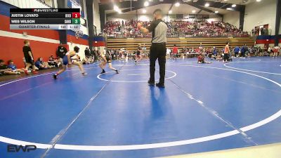 80 lbs Quarterfinal - Justin Lovato, Bixby JH Boys vs Wes Wilson, Sand Springs JH (SS)