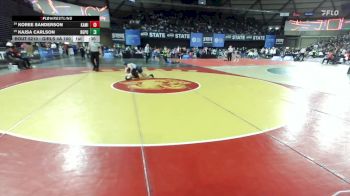 Girls 4A 100 lbs Cons. Round 1 - Koree Sanderson, Kamiakin (Girls) vs Kajsa Carlson, Rogers (Puyallup) (Girls)