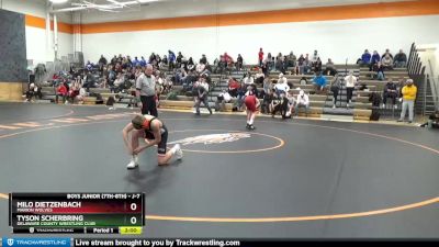 J-7 lbs Quarterfinal - Milo Dietzenbach, Marion Wolves vs Tyson Scherbring, Delaware County Wrestling Club