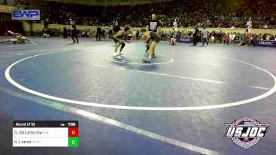 112 lbs Round Of 32 - Daxen DeLaCerda, Bristow Youth Wrestling vs Kobe Lemer, ReZults Wrestling