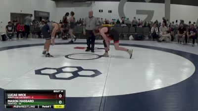 159 lbs Round 5 (6 Team) - Lucas Wick, Wrestling University vs Mason Massaro, Team 922