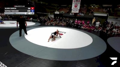 105 lbs Alana Garcia, SDIKWA - San Diego-Imperial Kids Wrestling Association vs Sophia Toscano, CVWA - Central Valley Wrestling Association