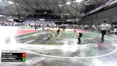 77 lbs Cons. Sub-quarters - Atlas Leckie, Outlaw Wrestling Club vs Easton Williams, Lake Stevens Wrestling Club