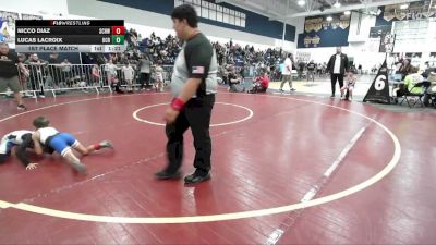 48-51 lbs 1st Place Match - Nicco Diaz, So Cal Hammers Wrestling vs Lucas LaCroix, OCRTC