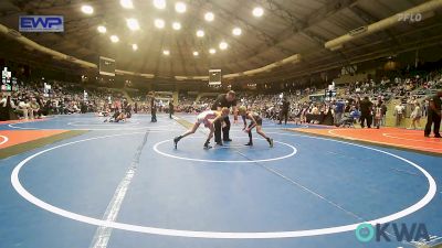 64 lbs Consi Of 4 - Kaleb Kelly, Broken Arrow Wrestling Club vs Hunter Wisdom, Caney Valley Wrestling