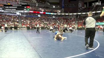 1A-150 lbs Cons. Round 2 - Lincoln Levan, Central Springs vs Cael Weisskopf, HLV, Victor