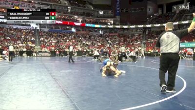 1A-150 lbs Cons. Round 2 - Lincoln Levan, Central Springs vs Cael Weisskopf, HLV, Victor