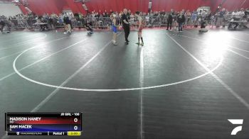 106 lbs Quarterfinal - Madison Haney, MO vs Sam Macek, IL