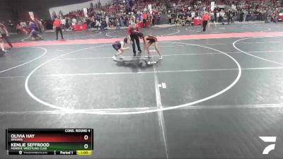 85 lbs Cons. Round 4 - Olivia Hay, Ringers vs Kenlie Seffrood, Monroe Wrestling Club