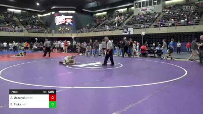 74 lbs Consi Of 8 #1 - Andrew Uszenski, Montgomery, NY vs Bentley Ficks, Milton, PA