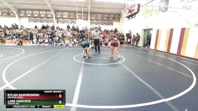 152 lbs Champ. Round 1 - Laini Hancock, Snowflake vs Kylan Gasiorowski, Boulder Creek