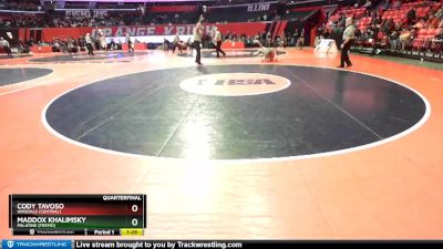 3A 138 lbs Quarterfinal - Maddox Khalimsky, Palatine (Fremd) vs Cody Tavoso, Hinsdale (Central)