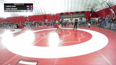 125 lbs 1st Place Match - Daelin Cody, Team Nazar Training Center vs Giana Grabot, B.A.M. Training Center