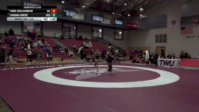 110 lbs Cons. Semi - Gina Bolognese, Simon Fraser University vs Josiah Ortiz, Fort Hays State