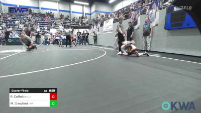 49 lbs Quarterfinal - River Coffelt, Bridge Creek Youth Wrestling vs Maximus Crawford, Unattached