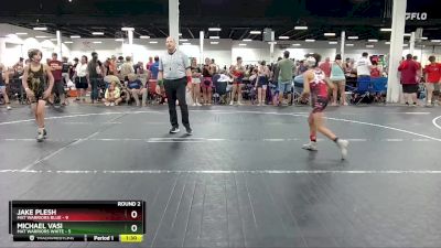 76 lbs Round 2 (4 Team) - Jake Plesh, Mat Warriors Blue vs Michael Vasi, Mat Warriors White