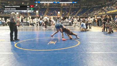 112 lbs Quarterfinal - Isabella Martinez, Valley vs Sophie White, South Middleton
