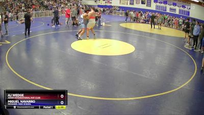 285 lbs Semifinal - Aj Wedge, Askeo International Mat Club vs Miguel Navarro, McDaniel High School