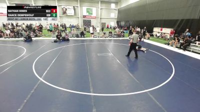 Junior Boys - 144 lbs Cons. Round 2 - Nathan Hines, Wisconsin vs Vance Dempewolf, Northwestern Diamondbacks Wrestling