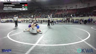 64 lbs Consi Of 8 #1 - Colten Sumrall, Harrah Little League Wrestling vs Cato Varela, Chickasha Wrestling