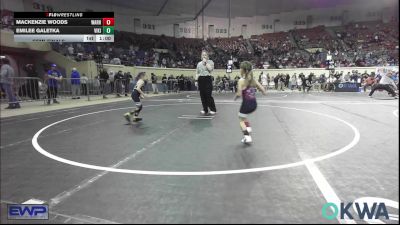 46 lbs Semifinal - Mackenzie Woods, Warhorse Wrestling Club vs Emilee Galetka, Viking Wrestling Club