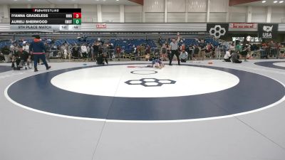 55-59 lbs 5th Place Match - Aureli Sherwood, Ellicott Metro District Thunderhawks Wrestling Club vs Iyanna Gradeless, M3 Wrestling Academy