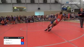 70 kg Round Of 128 - Kenan Carter, Virginia Beach Regional Training Center vs Jake Keating, Cavalier Wrestling Club