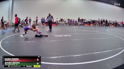 50 lbs Semis (4 Team) - Kasen Morris, Georgia United Blue vs Bowen Brown, Oklahoma Elite