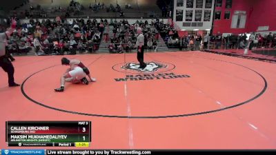 144 lbs Semifinal - Callen Kirchner, SCHAUMBURG (HS) vs Maksim Mukhamedaliyev, Arlington Heights (HERSEY)