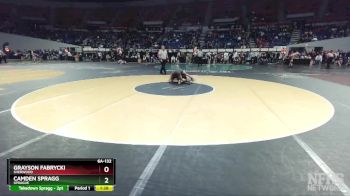 6A-132 lbs Champ. Round 1 - Grayson Fabrycki, Sherwood vs Camden Spragg, Sprague