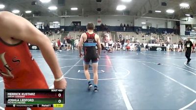 119 lbs Cons. Round 2 - Merrick Kustarz, Shelby Township vs Joshua Ledford, Michigan Premier