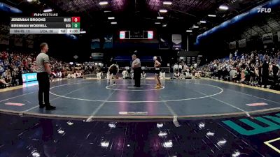 132 lbs Finals (2 Team) - Jeremiah Brooks, Mount Airy High School vs Brennan Worrell, Uwharrie Charter Academy