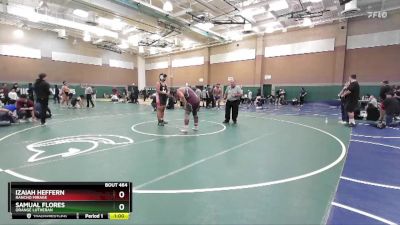 285 lbs Cons. Round 2 - Izaiah Heffern, Rancho Mirage vs Samual Flores, Orange Lutheran