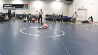 75 lbs Semifinal - Liam Reeves, PA vs Nikos Sevastos, MA