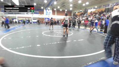 215 lbs Champ. Round 2 - Matt Fakhoury, Alta Loma vs Kayden Cartee, Mayfair