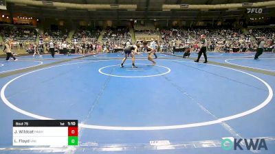 140 lbs Semifinal - Jimmie Wildcat, Pawhuska Elks Takedown vs Logan Floyd, Vinita Kids Wrestling