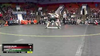 135 lbs Quarterfinals (8 Team) - Jackson Miller, Hudson Area HS vs Garrett Sperkowski, Pine River Area HS