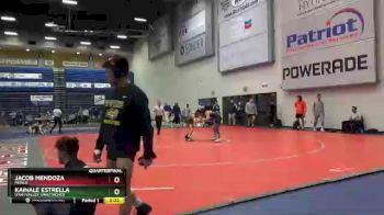 133 lbs Quarterfinal - Kainale Estrella, Utah Valley-Unattached vs Jacob Mendoza, Menlo