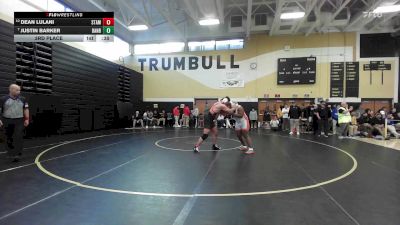 215 lbs 3rd Place - Dean Lulani, Stamford vs Justin Barker, Danbury