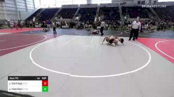 156 lbs Quarterfinal - Jason Santiago, Poston Butte Wrestling vs Jaxon Hamilton, Stampede WC