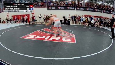92 kg Champ. Round 2 - Gavin Nelson, Minnesota - RTC vs Greyson Gardner, Burg Training Center